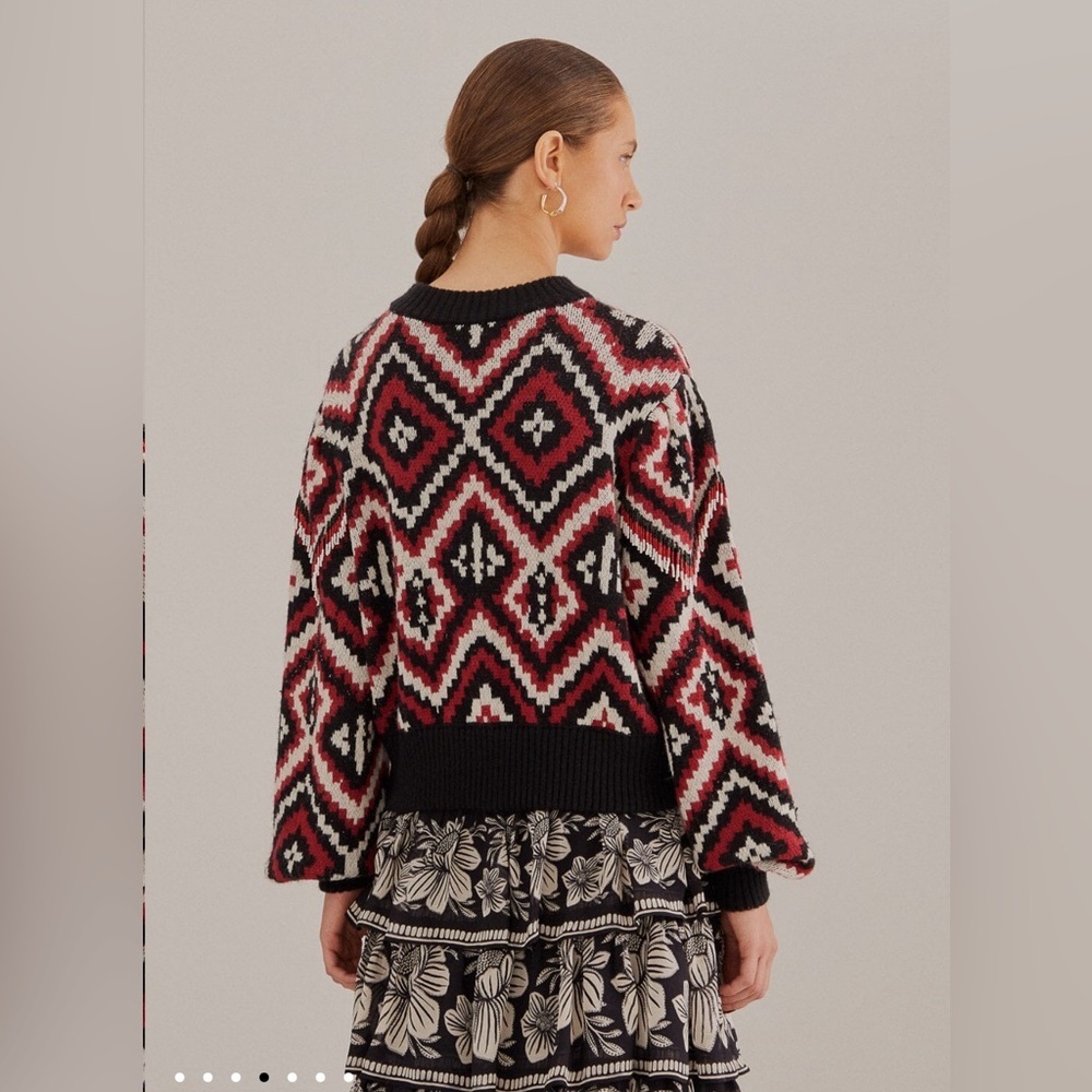 Farm Rio Rauti Beaded Knit Sweater - Picture 9 of 11